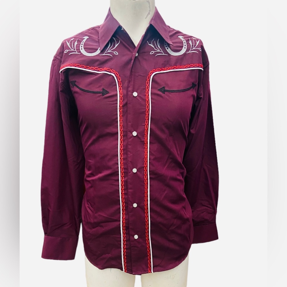 Men's Embroidered Western Shirt